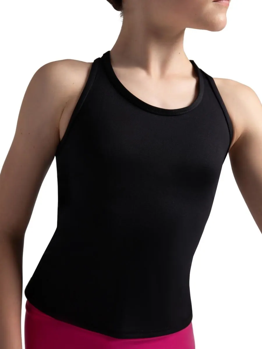 Майка для девочек с открытой спиной (командный стиль) Capezio — изображение 1 из 3, черный
