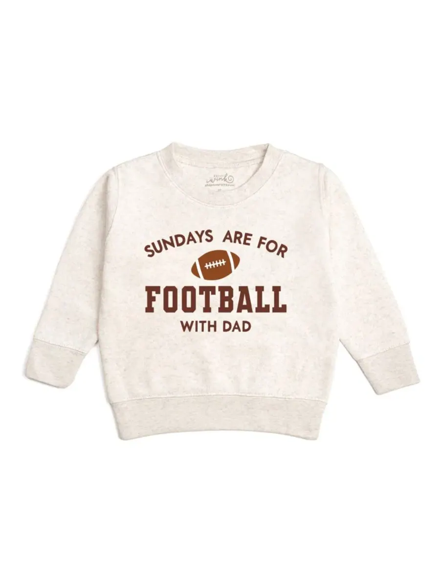 Детский свитшот с длинным рукавом Sundays Are For Football Sweet Wink — изображение 1 из 7, серый