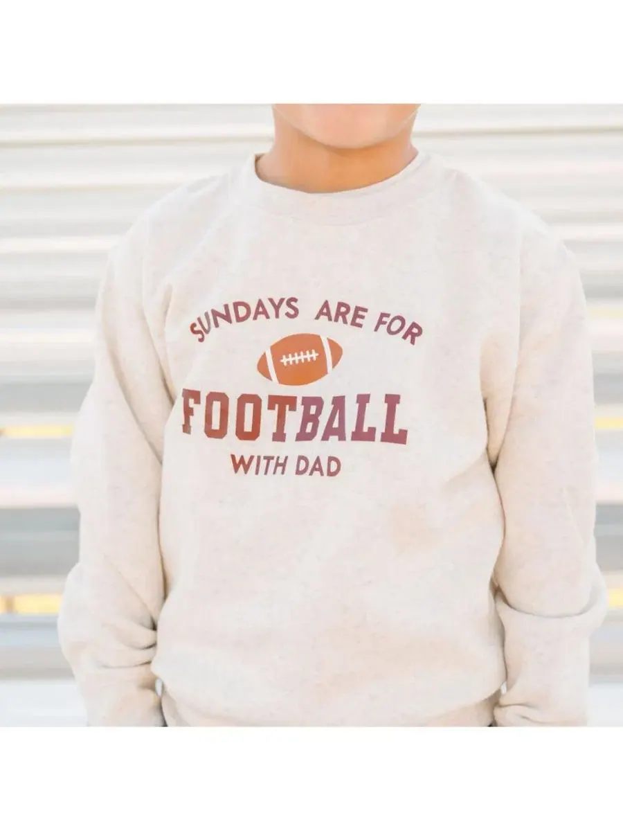 Детский свитшот с длинным рукавом Sundays Are For Football Sweet Wink — изображение 2 из 7, серый