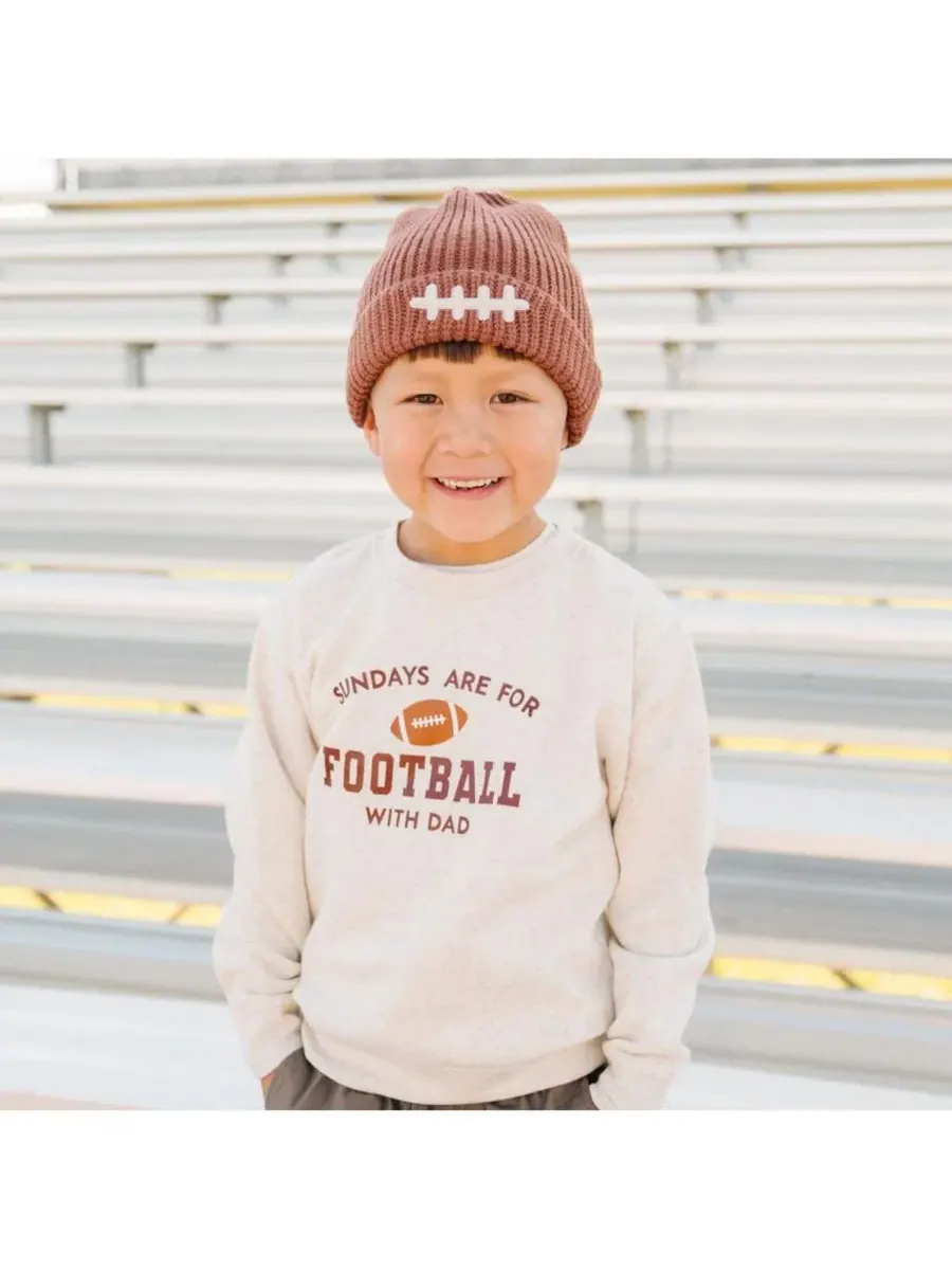 Детский свитшот с длинным рукавом Sundays Are For Football Sweet Wink — изображение 3 из 7, серый