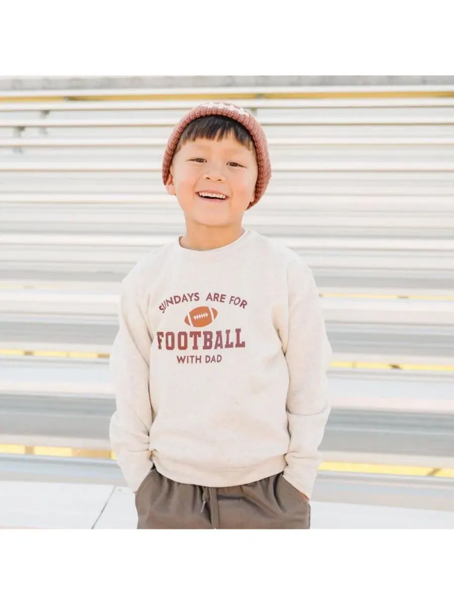 Детский свитшот с длинным рукавом Sundays Are For Football Sweet Wink — изображение 4 из 7, серый