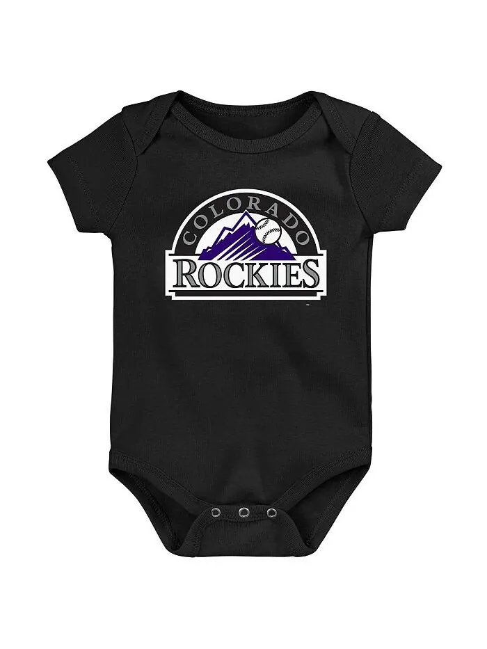 Черный боди с логотипом основной команды Colorado Rockies для новорожденных Outerstuff — изображение 1 из 1