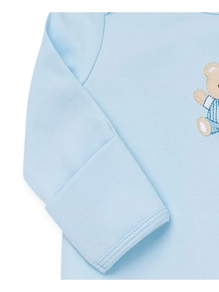 Шапка и платье Cute Bear для маленьких мальчиков, комплект из 2 предметов Little Me — изображение 2 из 3, светлый синий