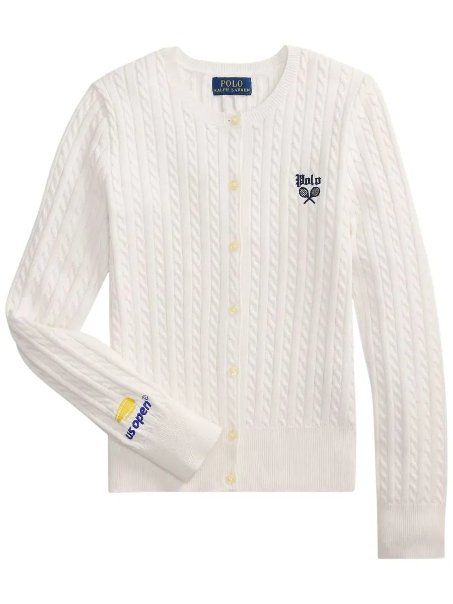 Детский свитер с длинным рукавом US Open Polo Ralph Lauren — изображение 1 из 4, белый