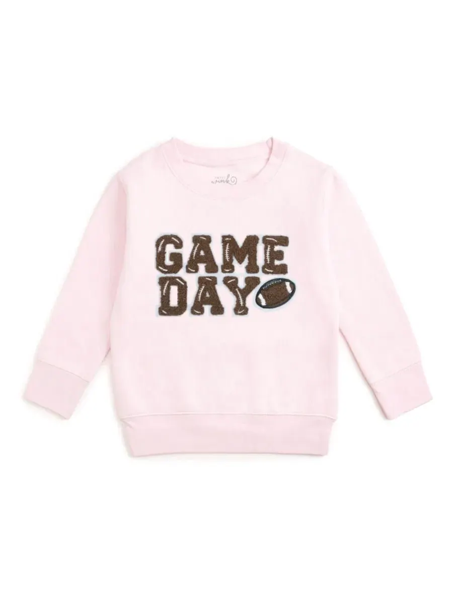 Свитшот с принтом Game Day Patch Sweet Wink — изображение 1 из 3, розовый