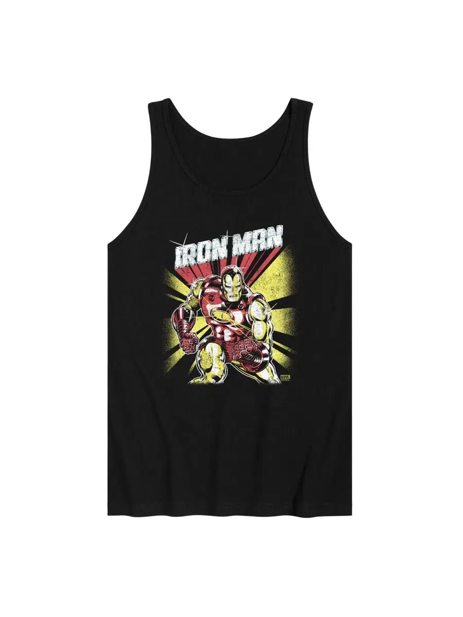 Майка-безрукавка с принтом Iron Man Retro AIRWAVES — изображение 1 из 3, черный