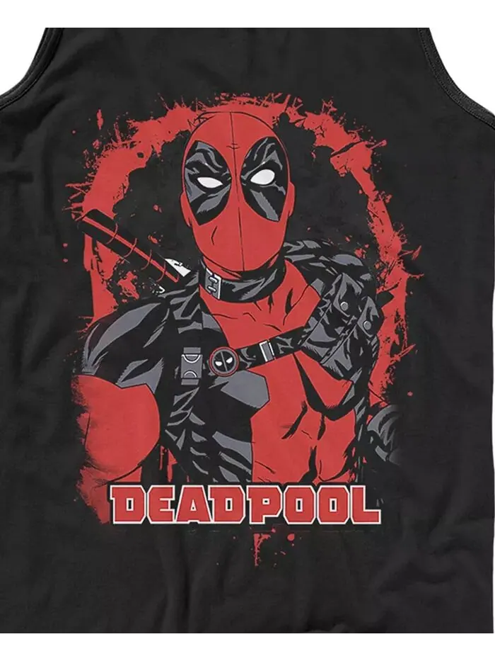 Мужская расписная майка Deadpool Fifth Sun — изображение 3 из 3, черный