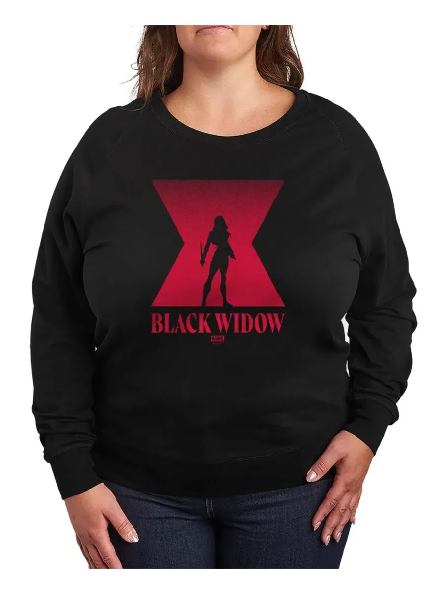 Футболка с длинным рукавом с принтом Black Widow Silhouette Hybrid Apparel — изображение 1 из 3, черный