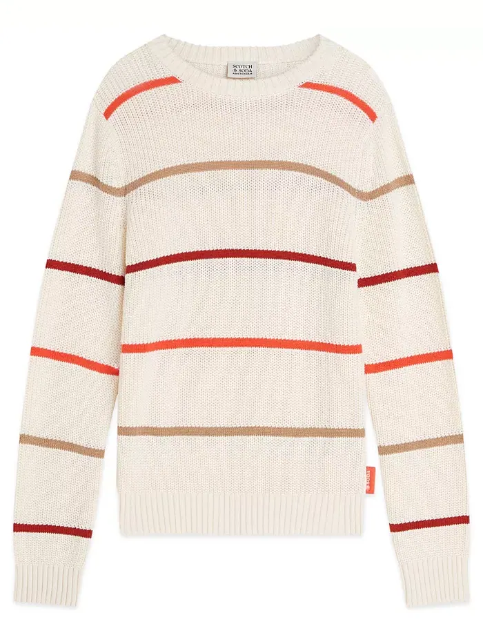 Мальчиковый свитер с круглой горловиной для малышей 4T-7T Scotch & Soda — изображение 1 из 3, слоновая кость/кремовый