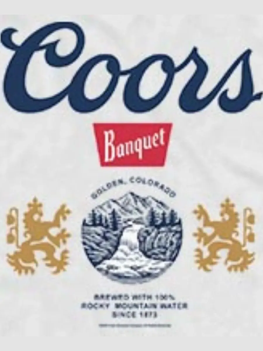 Мужская майка-безрукавка с принтом Coors Banquet Beer Heritage Crest Fifth Sun — изображение 3 из 3, белый