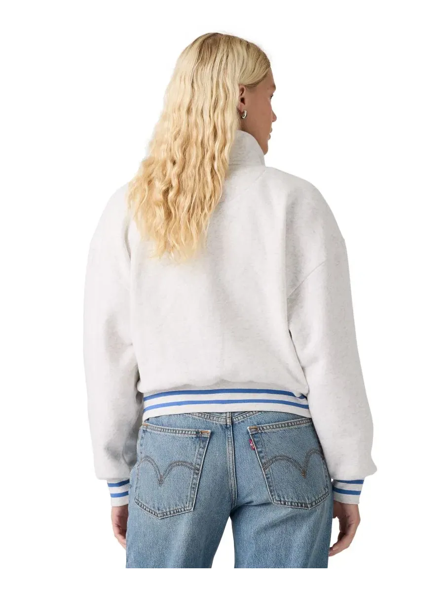 Свитшот женский с четверть-молнией Cotton-Blend Everyday Sweatshirt Levi's — изображение 4 из 4, серый