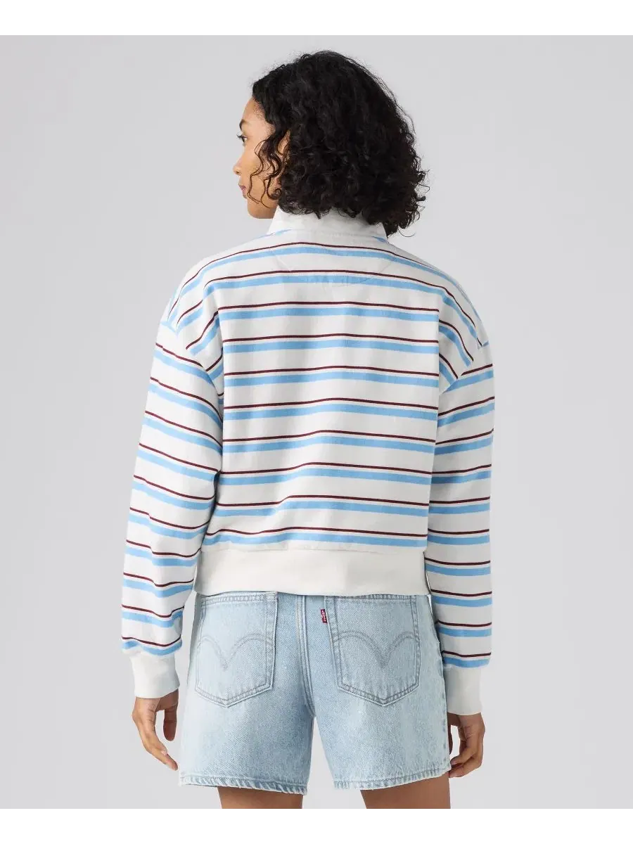 Женский свитшот из хлопкового флиса с четверть-молнией Levi's — изображение 4 из 4, синий