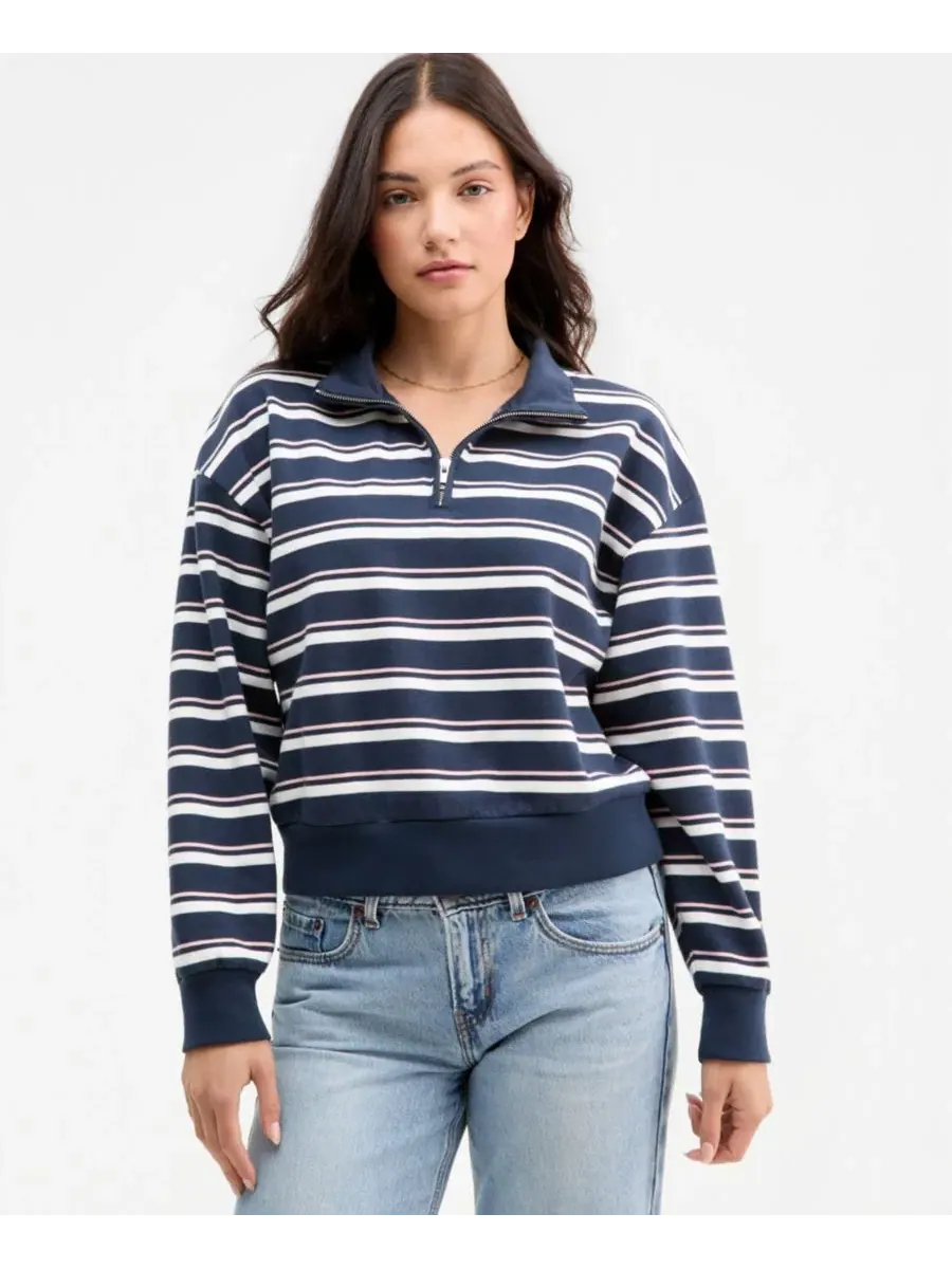 Женский свитшот на молнии Cotton-Blend Everyday Levi's — изображение 1 из 4, темно-синий розовый