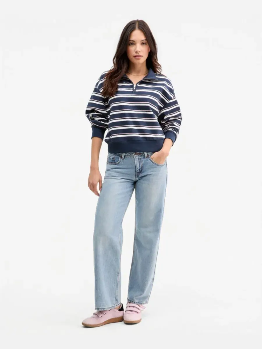 Женский свитшот на молнии Cotton-Blend Everyday Levi's — изображение 2 из 4, темно-синий розовый