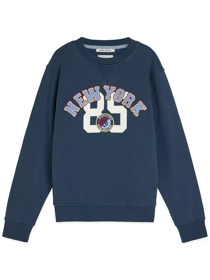 Графический свитшот для мальчиков 8-16 лет Scotch & Soda — изображение 1 из 3, синий