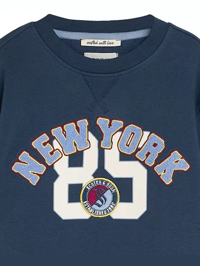 Графический свитшот для мальчиков 8-16 лет Scotch & Soda — изображение 3 из 3, синий