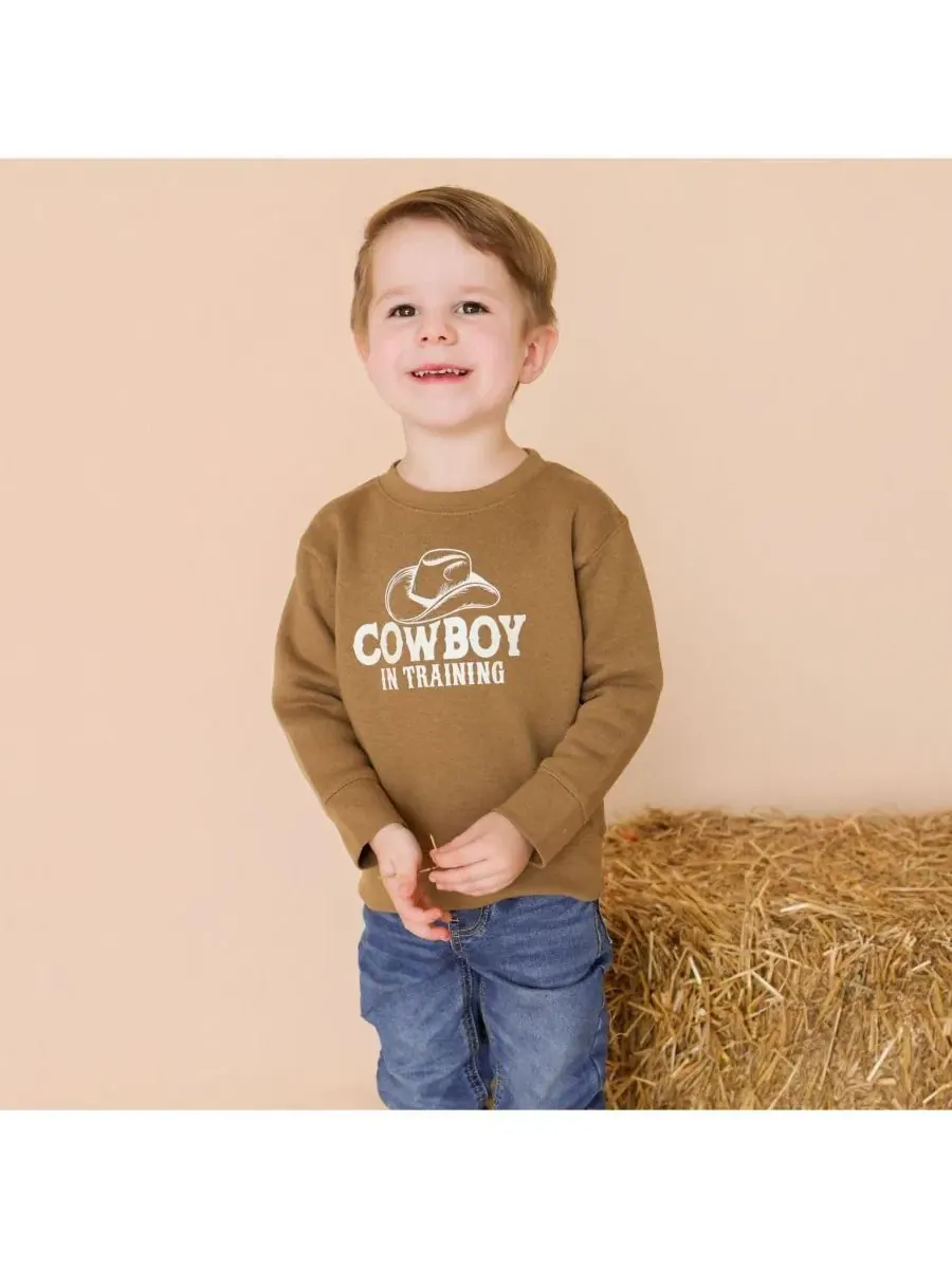 Свитшот с принтом Cowboy In Training Sweet Wink — изображение 2 из 5, коричневый