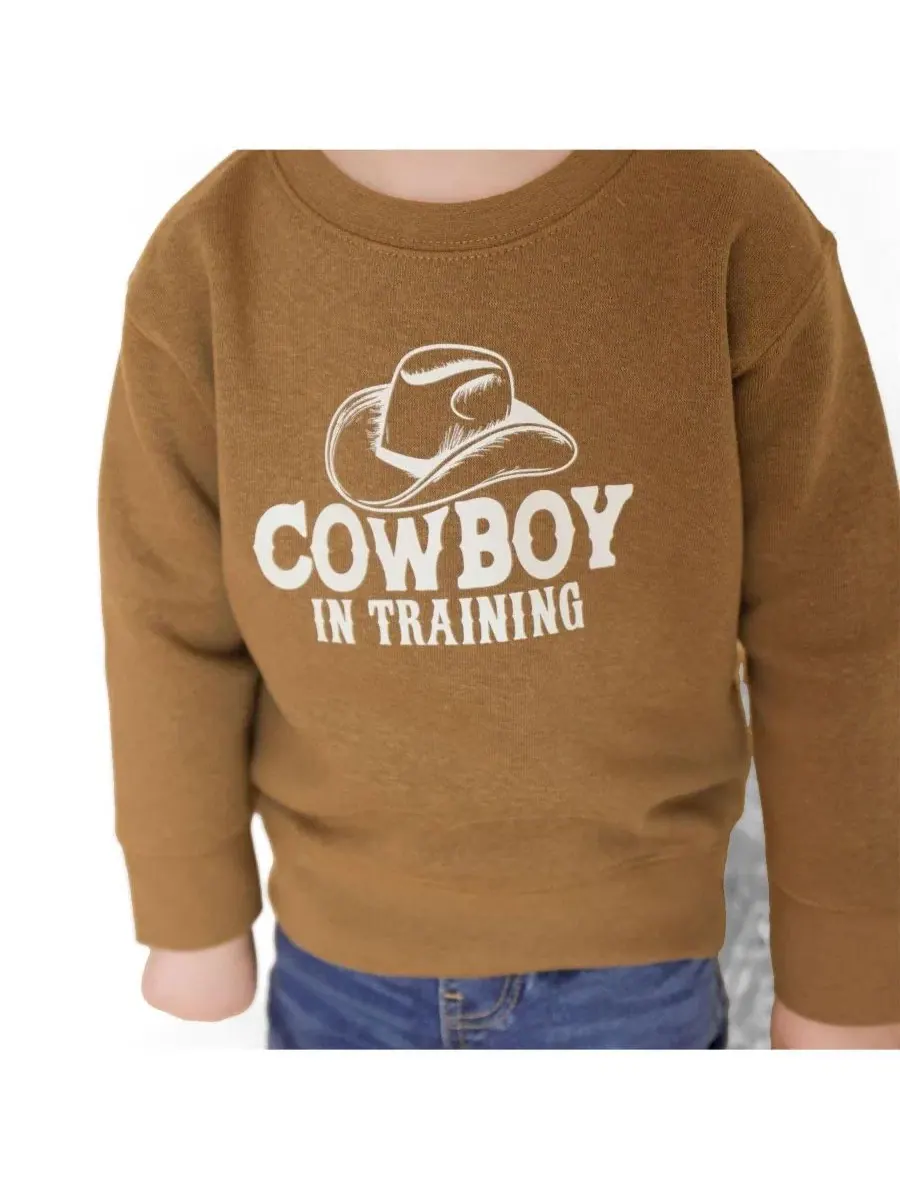 Свитшот с принтом Cowboy In Training Sweet Wink — изображение 3 из 5, коричневый