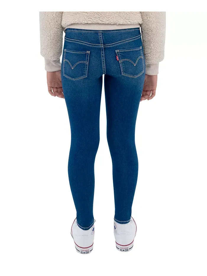 Джинсовые леггинсы Big Girls на резинке Levi's — изображение 2 из 7, синий