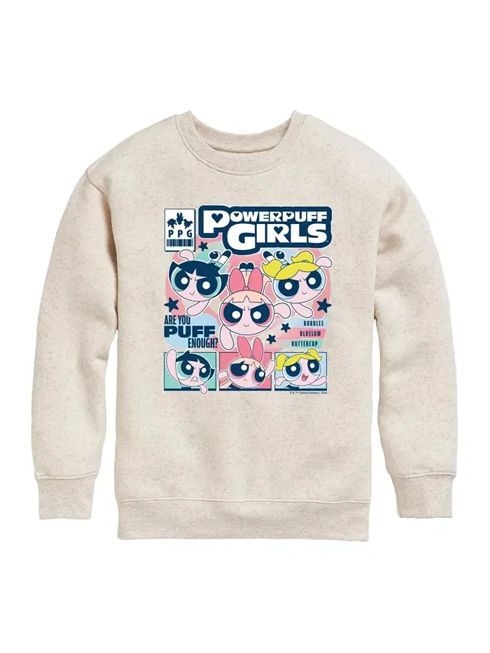 Графированный флисовый свитшот Big Girls The Powerpuff Girls — изображение 1 из 3, бежевый