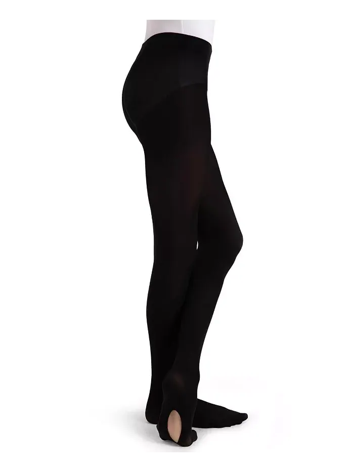 Детские ультрамягкие леггинсы Transition Tight с вязаным поясом Capezio — изображение 1 из 6, черный