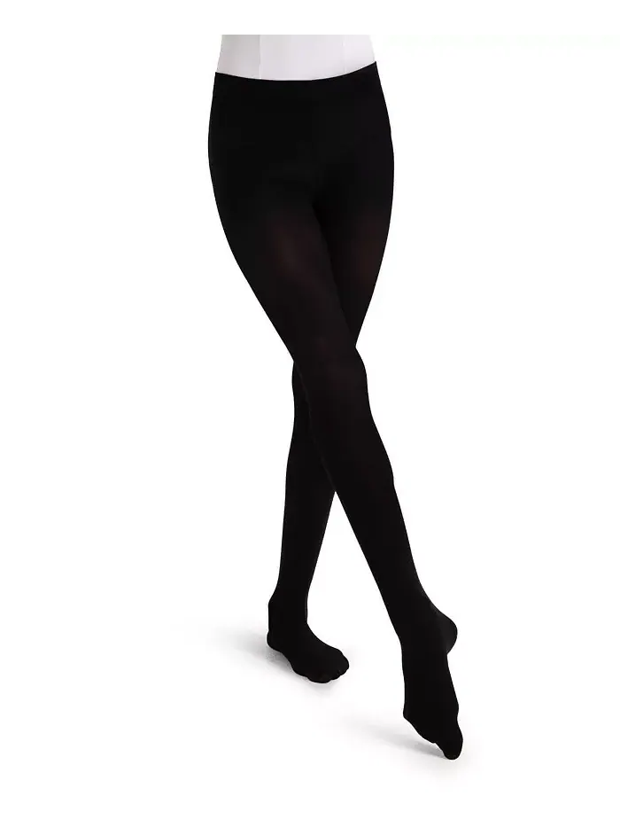 Детские ультрамягкие леггинсы Transition Tight с вязаным поясом Capezio — изображение 2 из 6, черный
