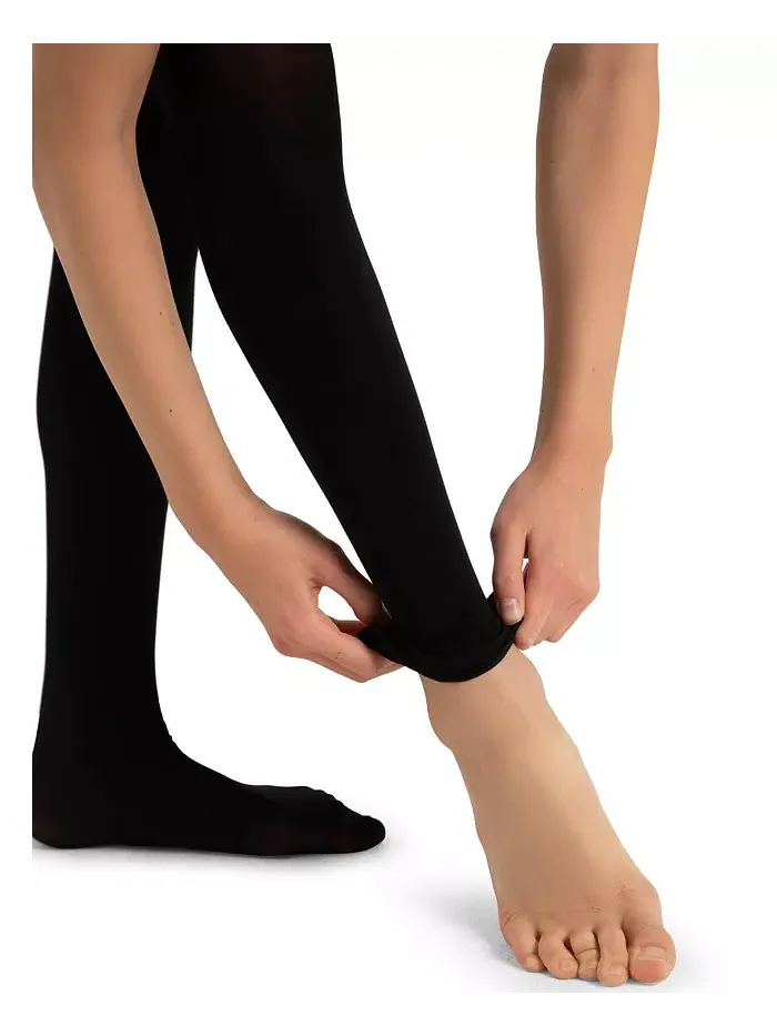 Детские ультрамягкие леггинсы Transition Tight с вязаным поясом Capezio — изображение 5 из 6, черный