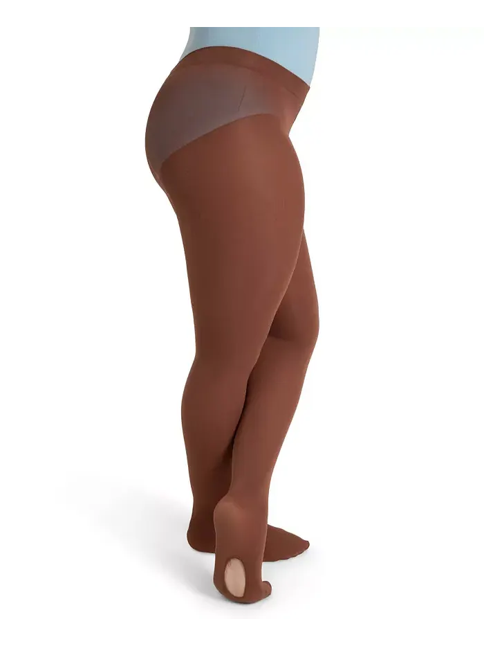 Детские ультрамягкие леггинсы Transition Tight с вязаным поясом Capezio — изображение 2 из 5, орех