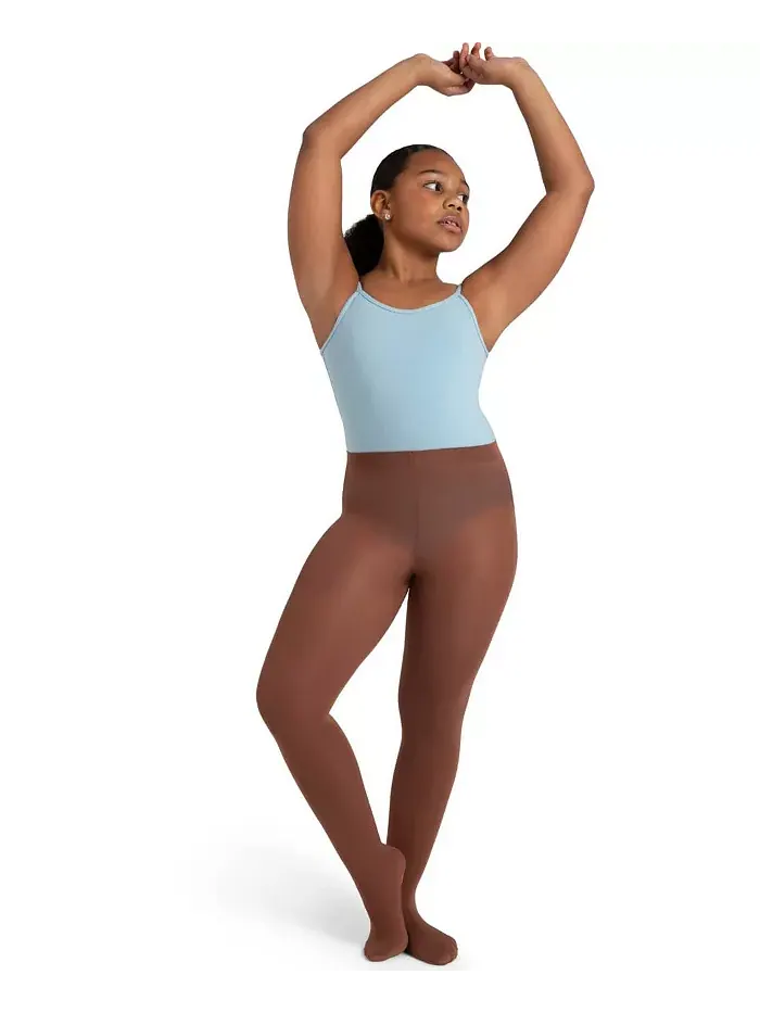 Детские ультрамягкие леггинсы Transition Tight с вязаным поясом Capezio — изображение 5 из 5, орех
