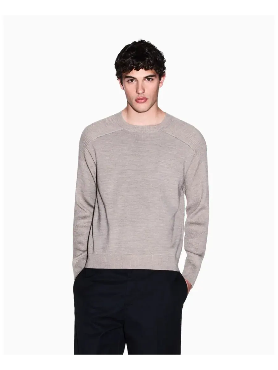 Мужской свитер с круглым вырезом из смеси шерсти и хлопка A|X Armani Exchange