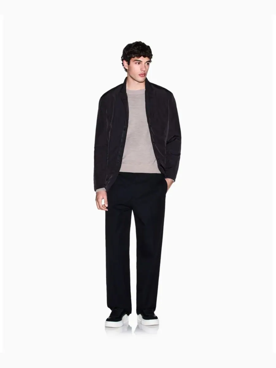 Мужской свитер с круглым вырезом из смеси шерсти и хлопка A|X Armani Exchange — изображение 2 из 5, бежевый