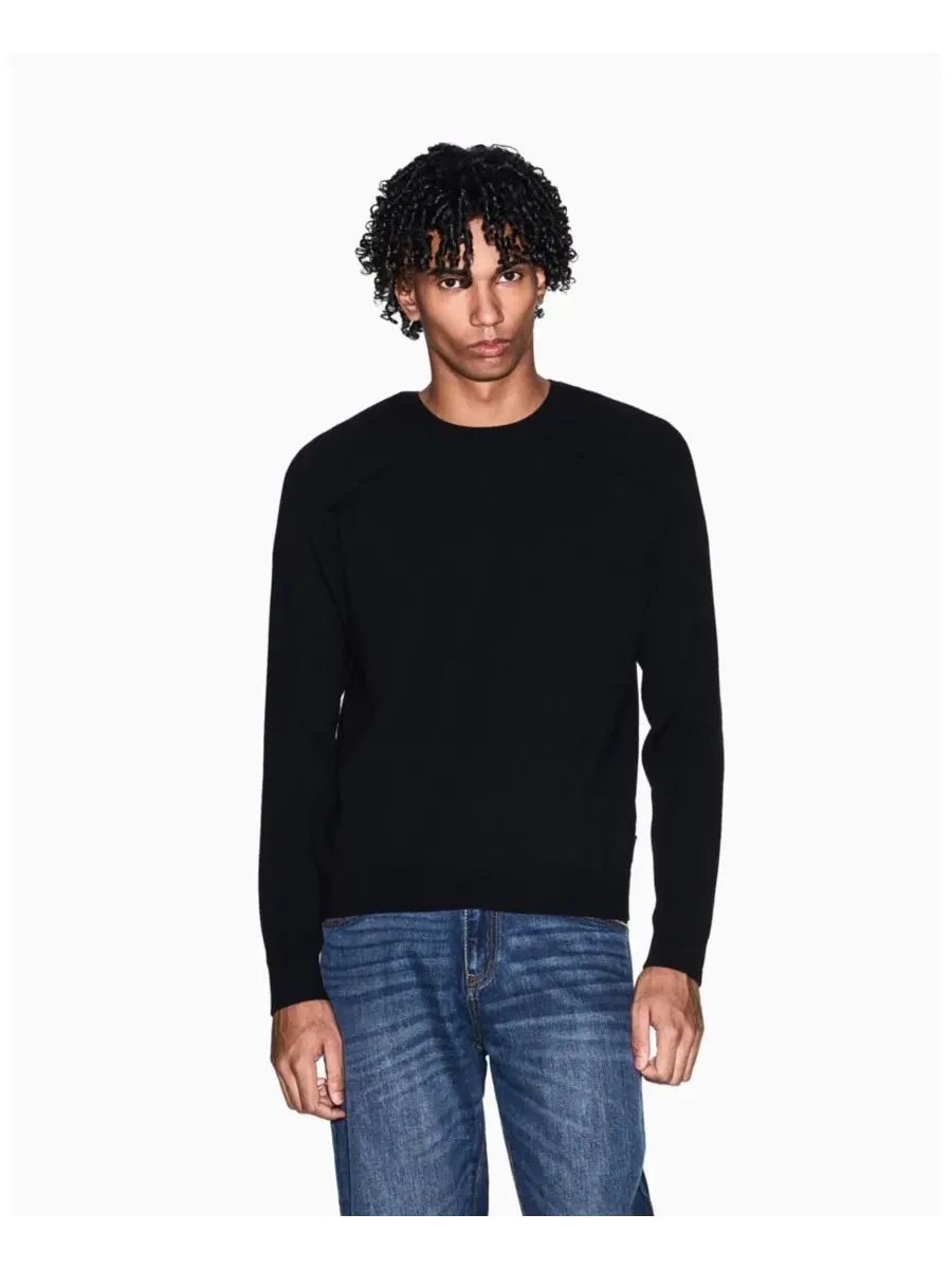 Мужской свитер с круглым вырезом из смеси шерсти и хлопка A|X Armani Exchange