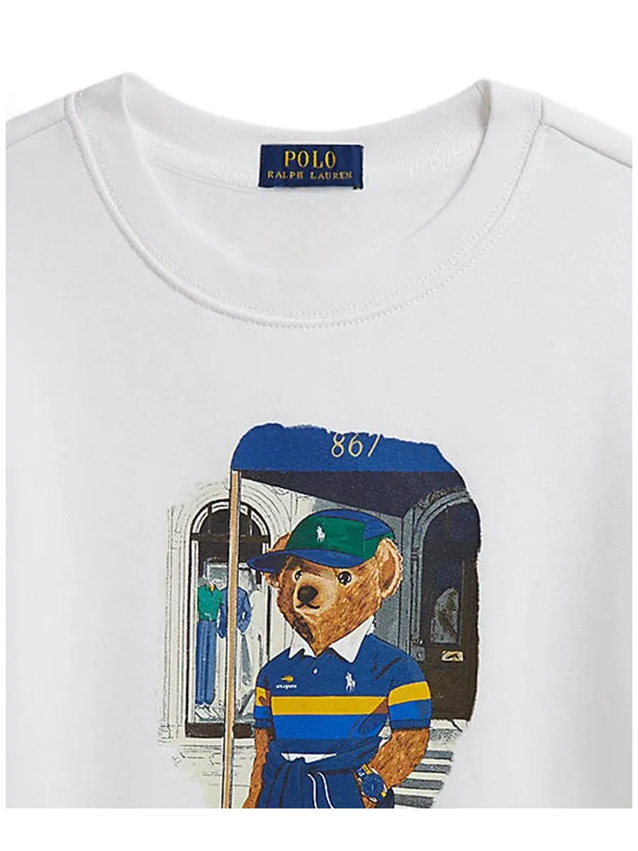 Свитшот с длинным рукавом Polo Bear US Open Polo Ralph Lauren — изображение 3 из 3, белый