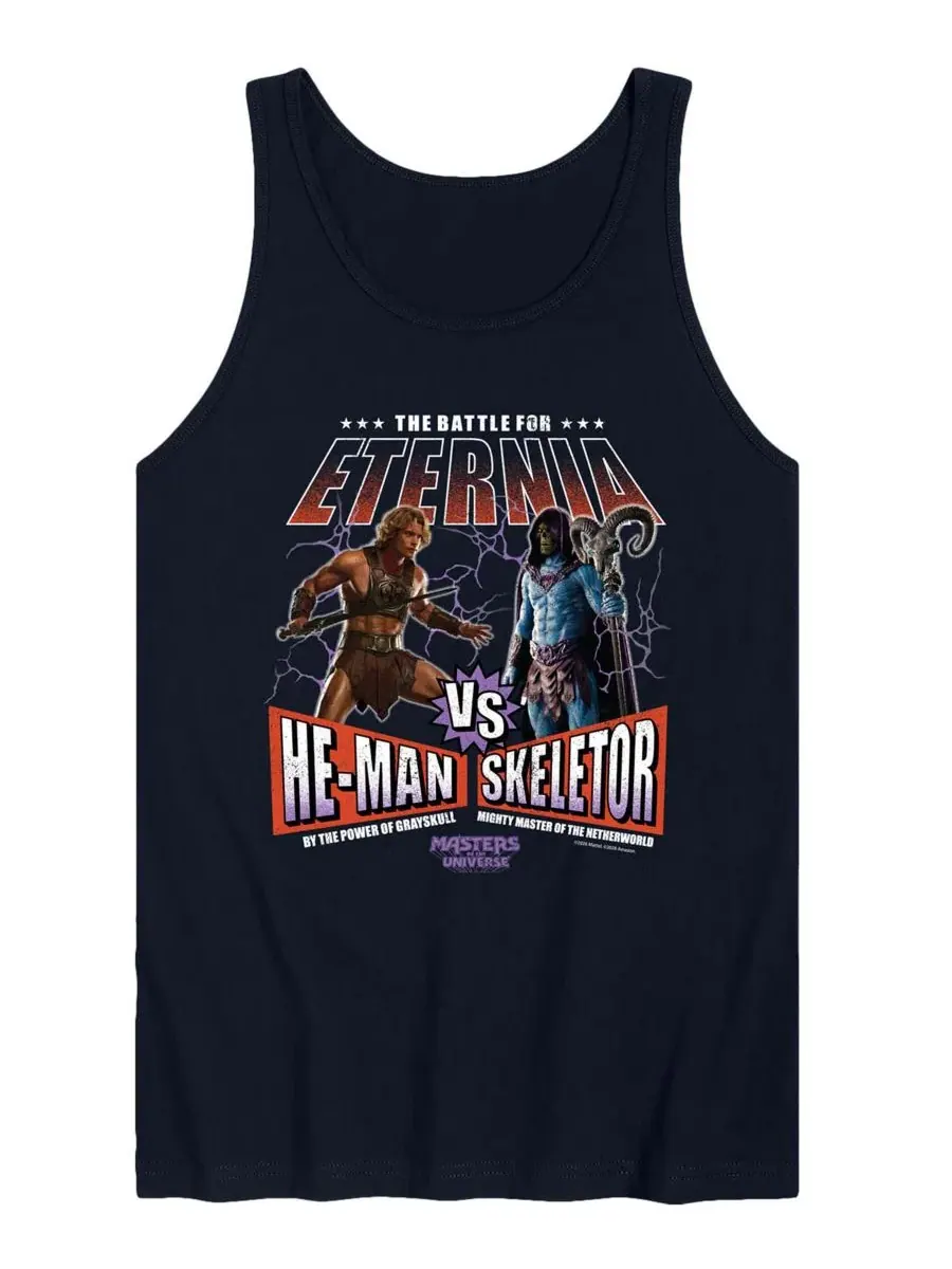 Майка без рукавов с принтом He-Man Vs Skeletor AIRWAVES — изображение 1 из 3, темно-синий