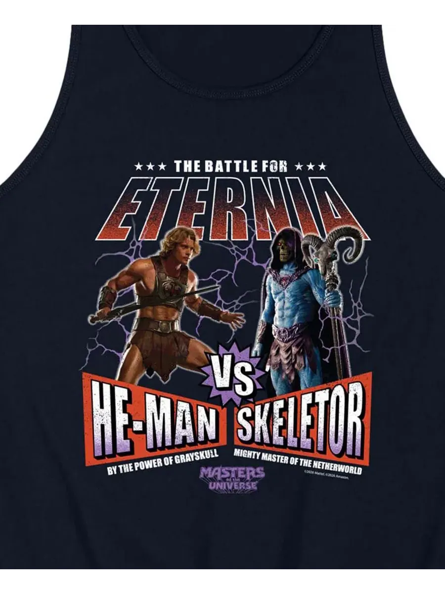 Майка без рукавов с принтом He-Man Vs Skeletor AIRWAVES — изображение 3 из 3, темно-синий