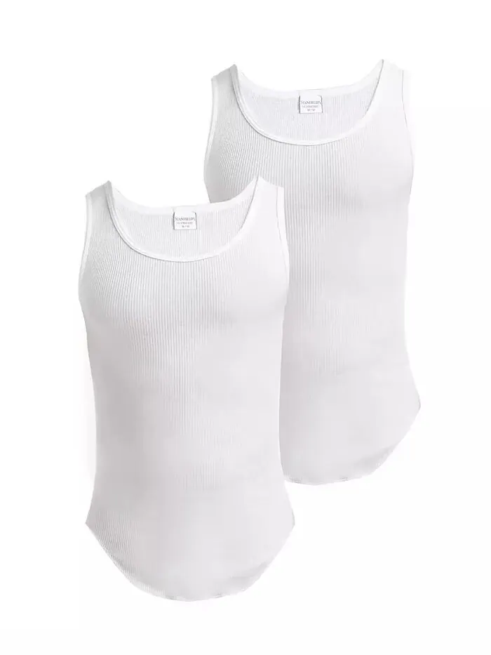 Мужские майки-топы Supreme Cotton Blend, упаковка из 2 шт Stanfield's — изображение 1 из 5, белый