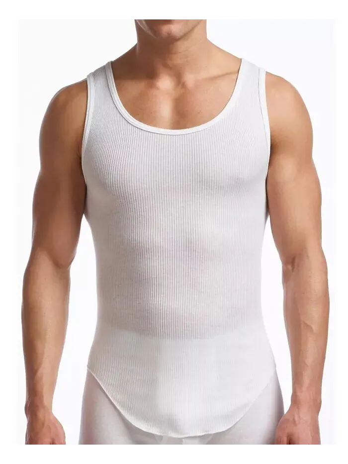 Мужские майки-топы Supreme Cotton Blend, упаковка из 2 шт Stanfield's — изображение 2 из 5, белый