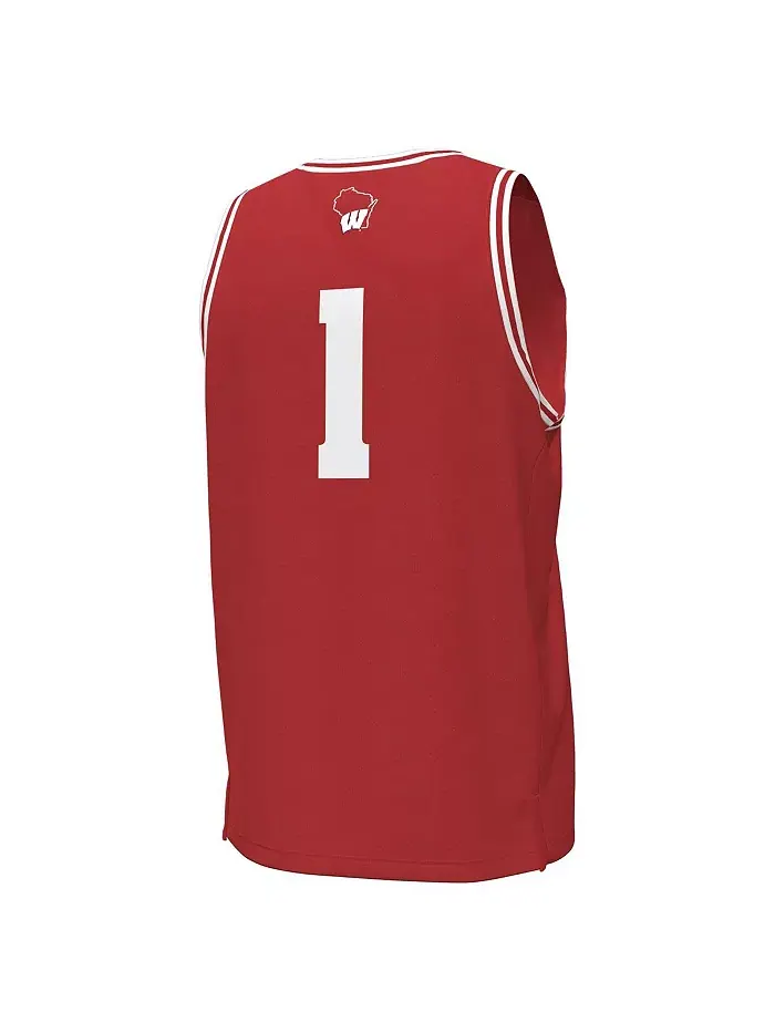 Мужская баскетбольная майка-реплика #1 Wisconsin Badgers Under Armour — изображение 3 из 3, красный
