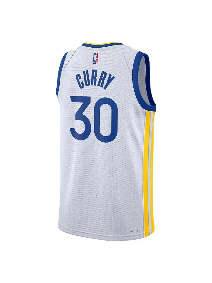 Мужская и женская баскетбольная майка Stephen Curry Golden State Warriors Swingman Nike — изображение 2 из 3, белый