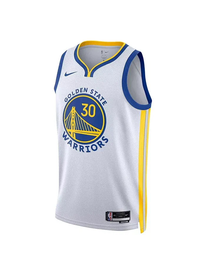 Мужская и женская баскетбольная майка Stephen Curry Golden State Warriors Swingman Nike — изображение 3 из 3, белый