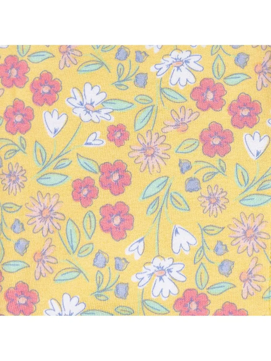 Боди-комбинезон с рюшами Yellow Floral Gerber — изображение 5 из 5, желтый