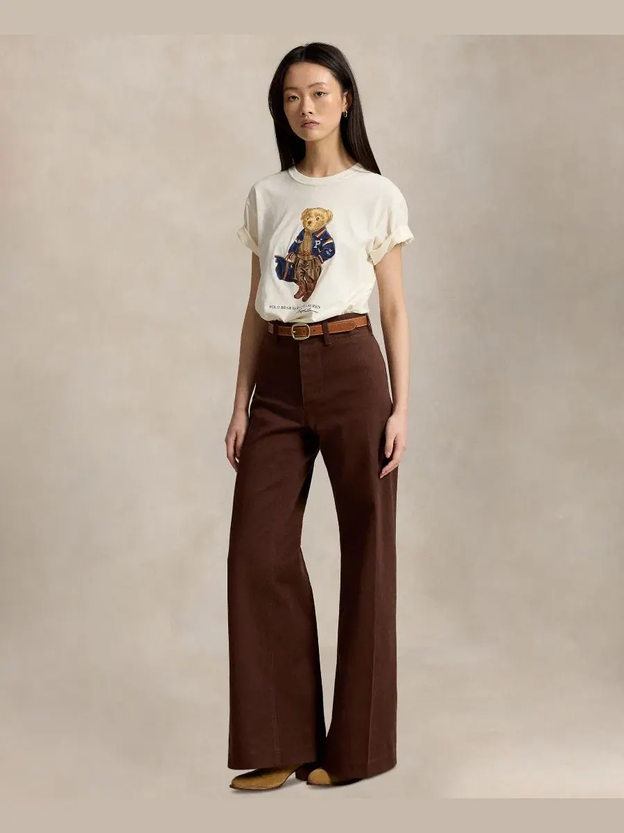 Футболка с длинным рукавом с принтом Polo Bear Polo Ralph Lauren — изображение 3 из 6, белый