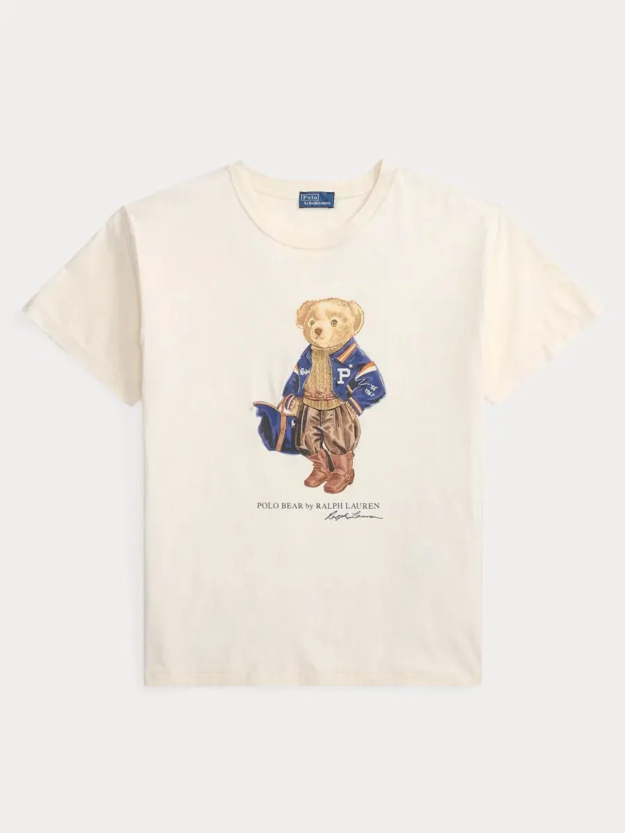 Футболка с длинным рукавом с принтом Polo Bear Polo Ralph Lauren — изображение 5 из 6, белый