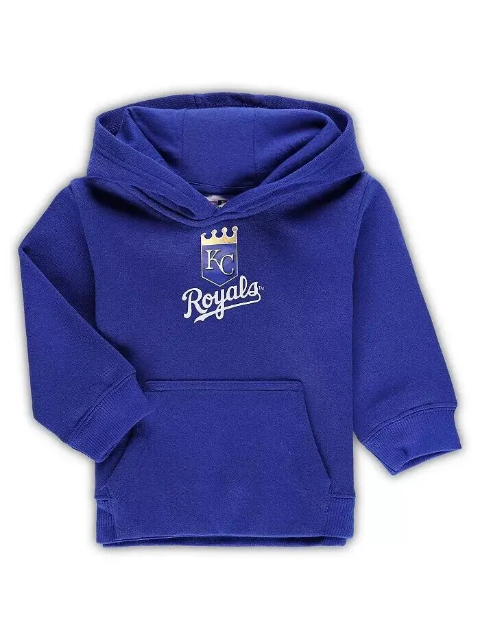 Флисовый пуловер с капюшоном Royal Kansas City Royals Team Primary Logo для мальчиков и девочек для — изображение 1 из 1