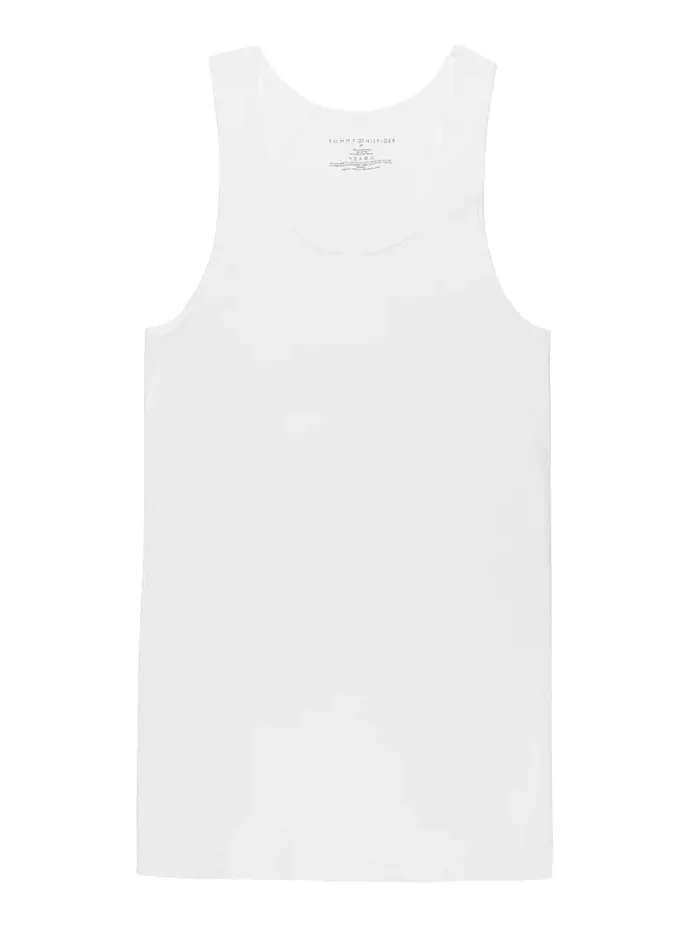 Мужские классические майки из хлопка, 3 шт Tommy Hilfiger — изображение 3 из 3, белый