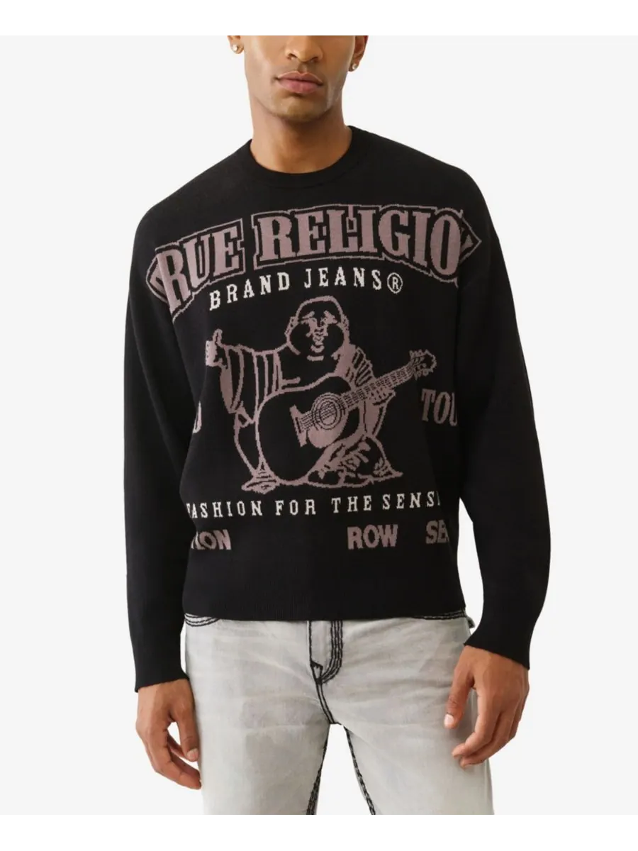 Мужской свитер с круглым вырезом, стандартного кроя True Religion