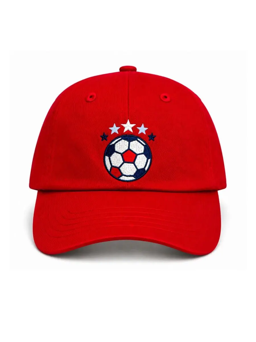Бейсболка с вышивкой USA Soccer Bits & Bows — изображение 1 из 4, красный