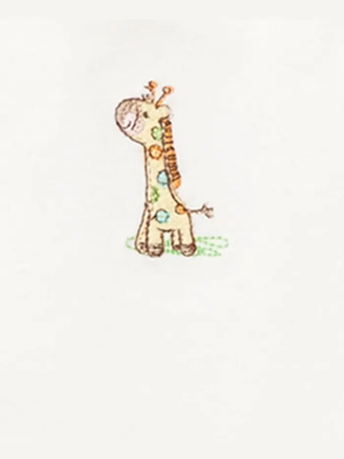 Боди с изображением жирафа для мальчиков и девочек, 3 шт. Little Me — изображение 4 из 4, белый