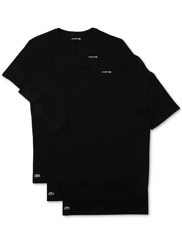 Майки Lacoste, мужские, облегающие триопак — изображение 4 из 5, черный