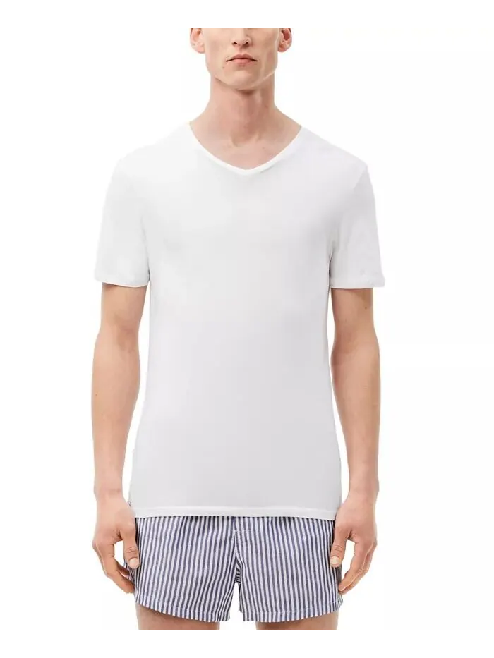 Майки Lacoste, мужские, комплект из трех, с V-образным вырезом — изображение 1 из 4, белый